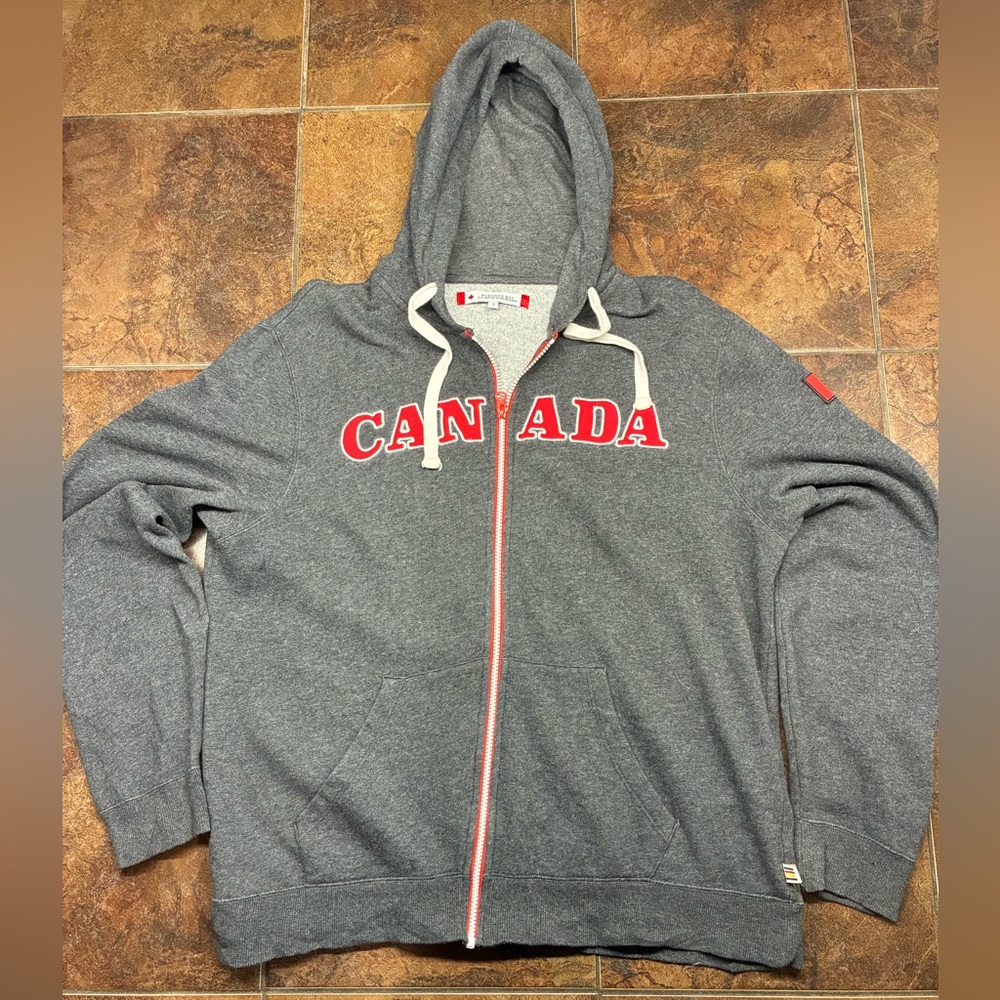 HBC Canada Gray Zip Up Hoodie